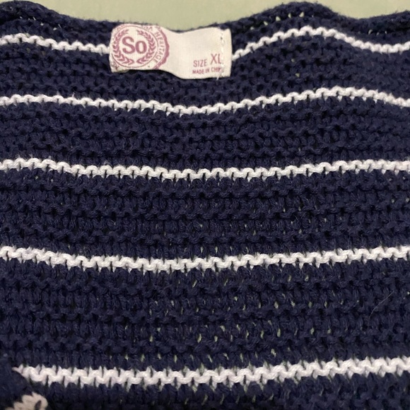 Blue and White Stripped Sweater - Picture 4 of 4